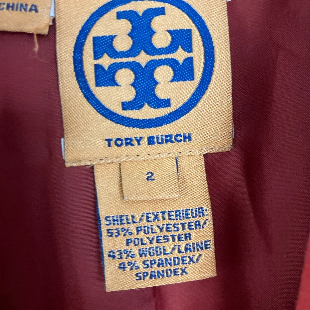 Tory Burch vintage Vibrant chic timeless bold Red Trench Coat - Picture 8 of 12